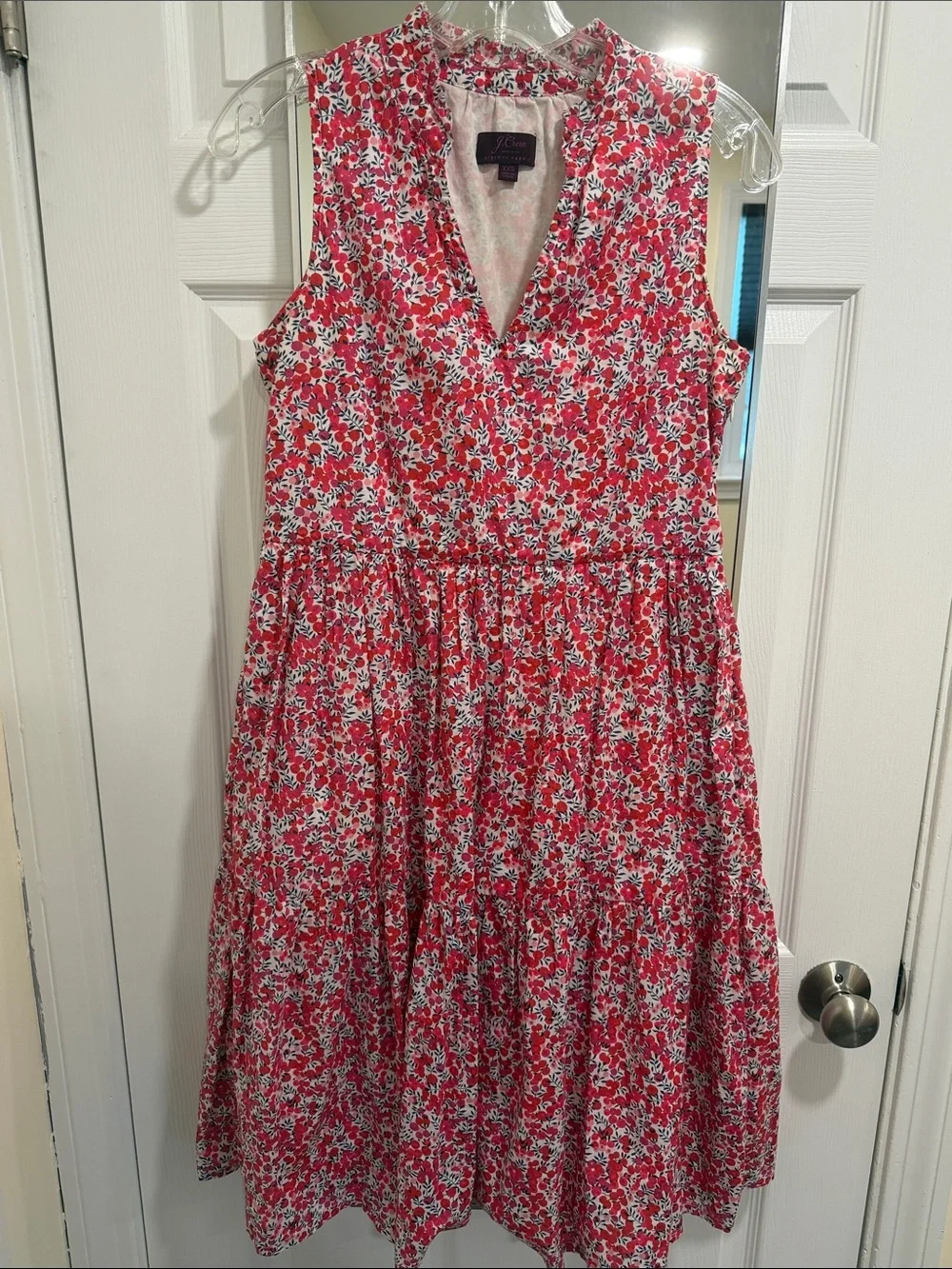 J Crew Liberty Print Midi Tiered Dress - Size XXS